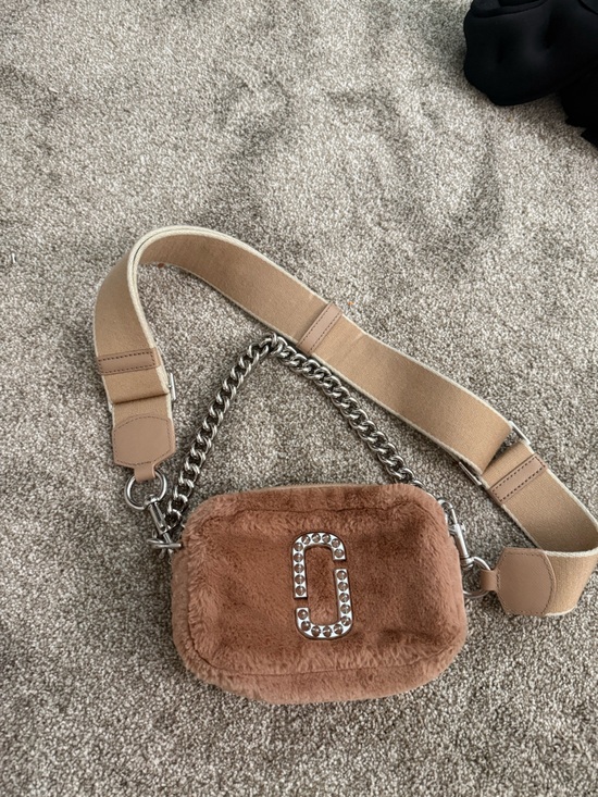 Marc Jacobs Handbags - Marc Jacobs snapshot Faux Fur Crossbody with Silver hardware